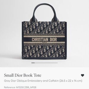 Dior Small Book Tote Bag